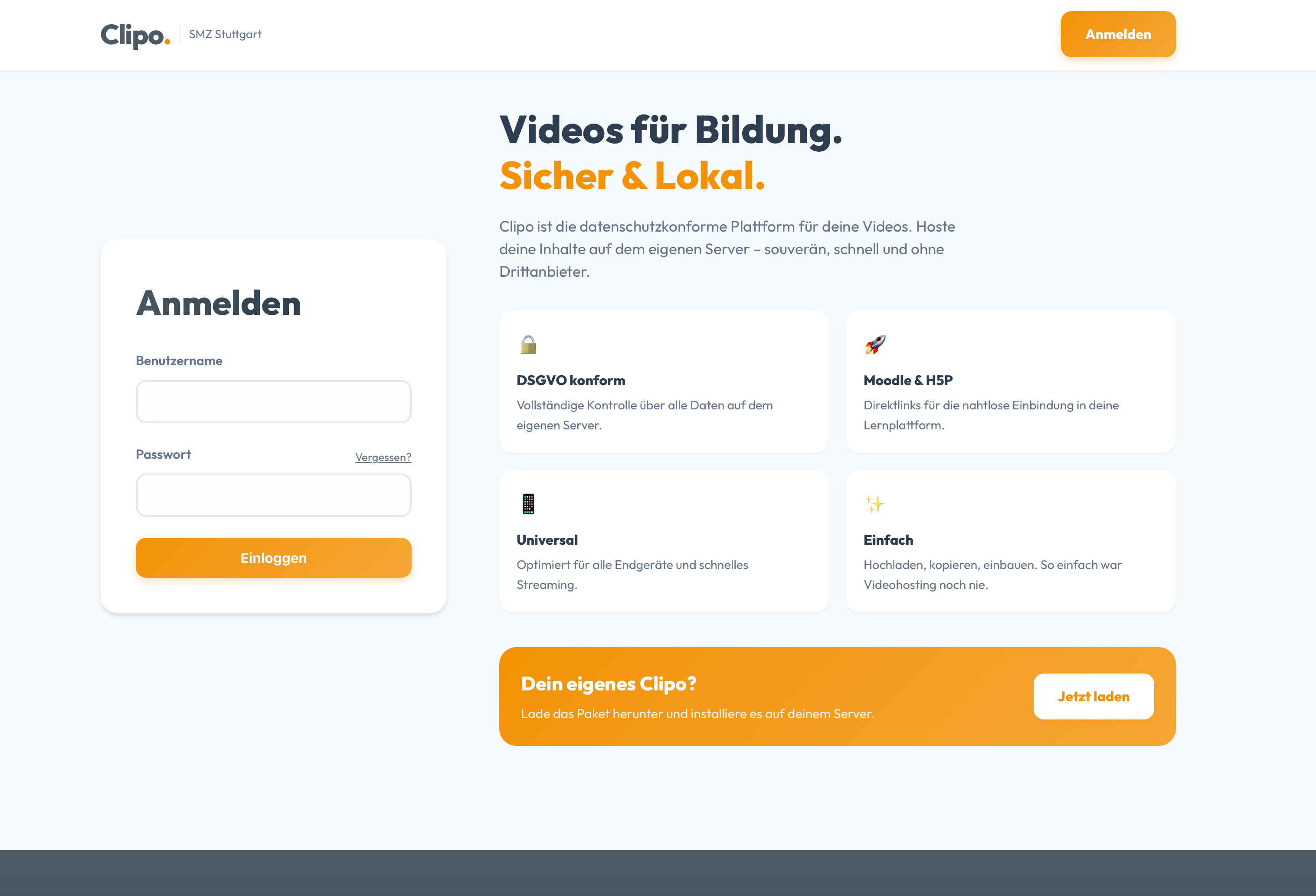 Clipo Startseite